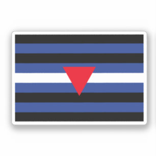 Sticker Drapeau de fierté cuir queer