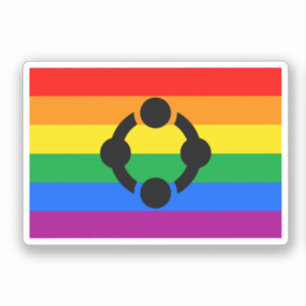 Sticker Drapeau de fierté de niche arc-en-ciel