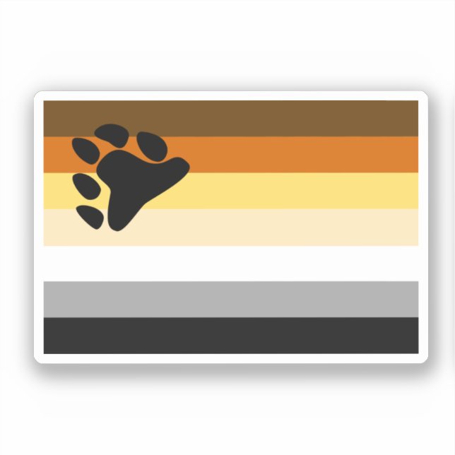 Sticker Drapeau de fierté des Ours (Recto)