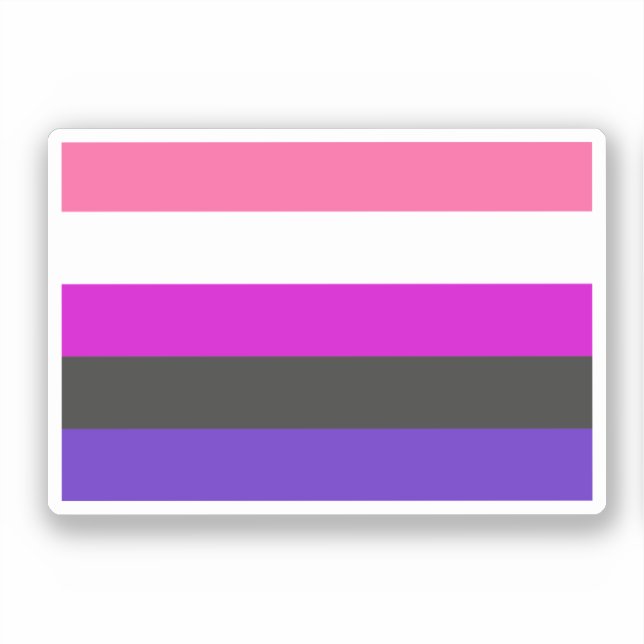 Sticker Drapeau de fierté genderfluid (Recto)