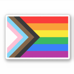 Sticker Drapeau de fierté progressiste LGBTQ+