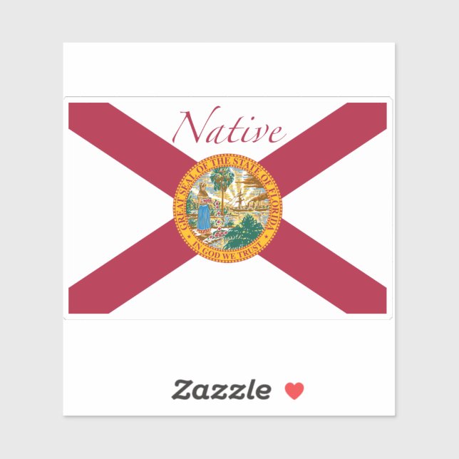 Sticker Drapeau de Floride (Feuille)