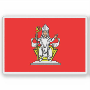 Sticker Drapeau de Frenštát pod Radhoštěm, République tchè