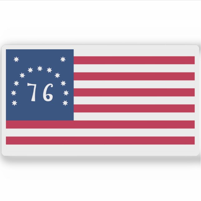 Sticker Drapeau de la bataille de Bennington (1777) (Devant)