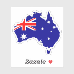 Sticker Drapeau de la carte Australie