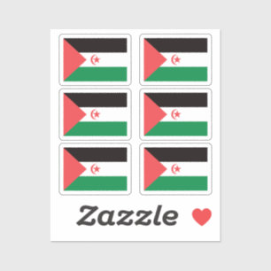 Sticker Drapeau de la collection du Sahara Occidental pack