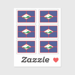 Sticker Drapeau de la Collection Saint Eustache pack de 6
