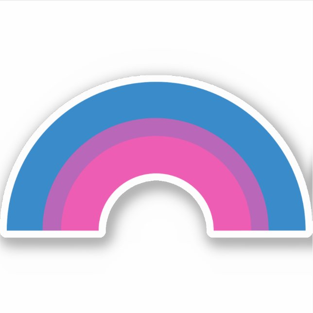 Sticker Drapeau de la fierté bisexuelle Arc-en-ciel (Devant)
