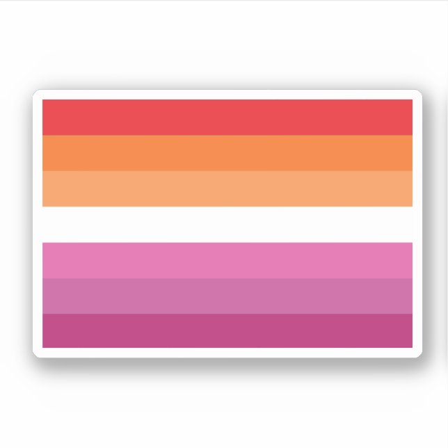 Sticker Drapeau de la fierté lesbienne (Devant)