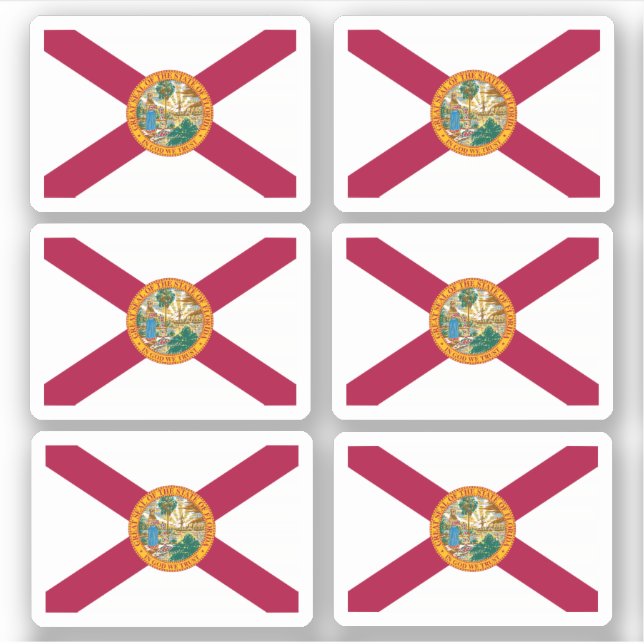 Sticker Drapeau de la Floride, drapeau de l'état américain (Devant)