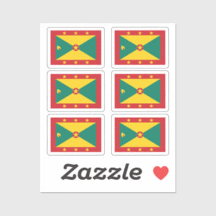 Sticker Drapeau de la Grenade Collection pack de 6