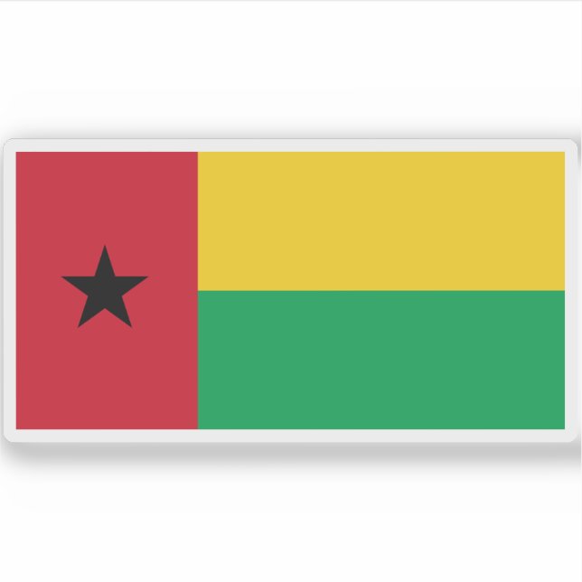 Sticker Drapeau de la Guinée-Bissau (Devant)