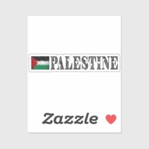 Sticker drapeau de la palestine du coeur v11