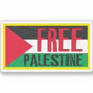 Sticker drapeau de la palestine du coeur v16