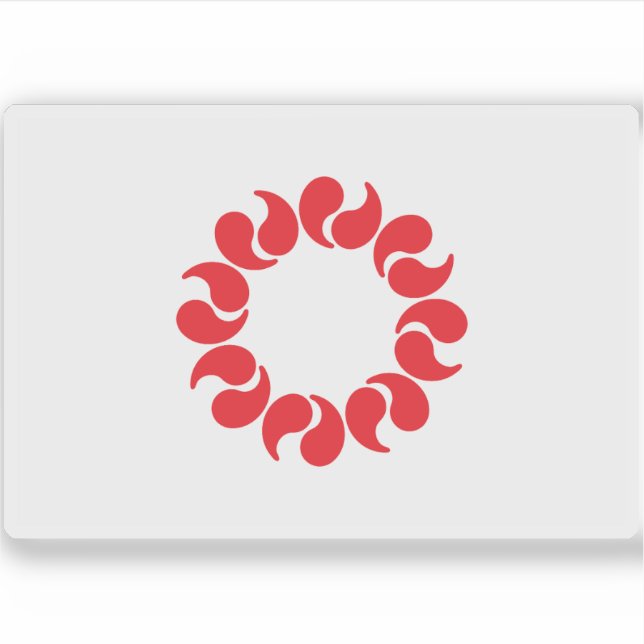 Sticker Drapeau de la préfecture de Saitama, Japon (Devant)