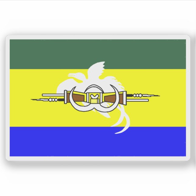 Sticker Drapeau de la province de Morobe, Papouasie-Nouvel (Devant)