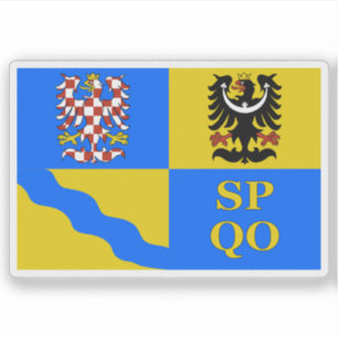 Sticker Drapeau de la région d'Olomouc, République tchèque