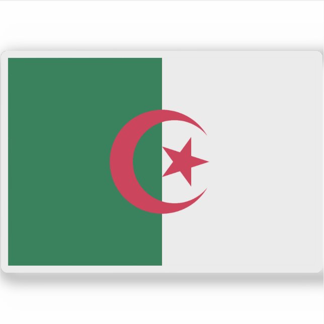 Sticker Drapeau de la République algérienne démocratique e (Devant)