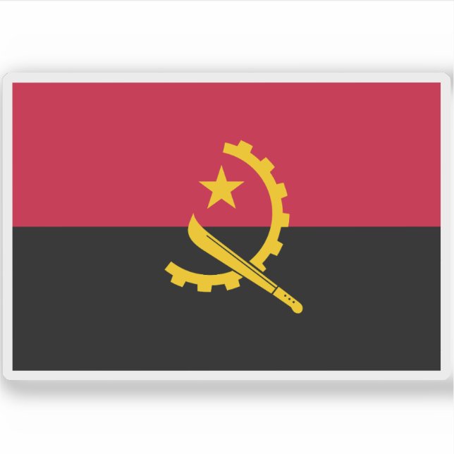 Sticker Drapeau de la République d'Angola (Devant)