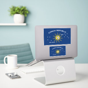 Sticker Drapeau de la République de Conch, Drapeau de Key 