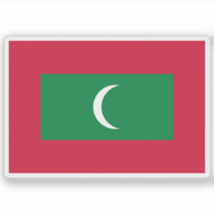 Sticker Drapeau de la République des Maldives