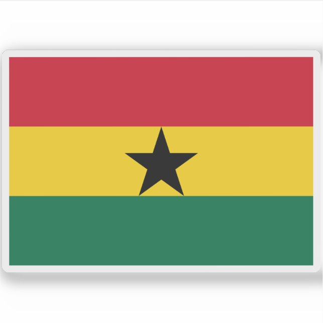 Sticker Drapeau de la République du Ghana (Devant)