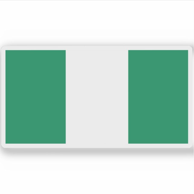 Sticker Drapeau de la République fédérale du Nigéria (Devant)