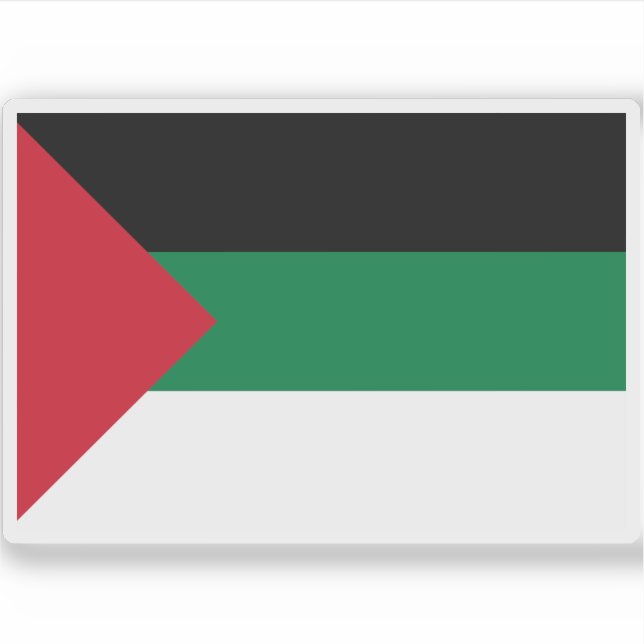 Sticker Drapeau de la Révolution arabe (1948-1959) (Devant)