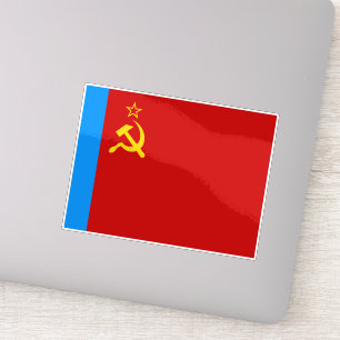 Sticker Drapeau de la Russie soviétique, URSS, CCCP, commu