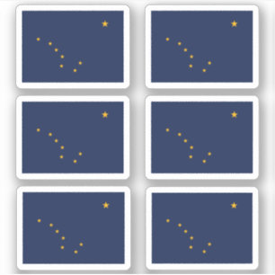Sticker Drapeau de l'Alaska, drapeau de l'État américain