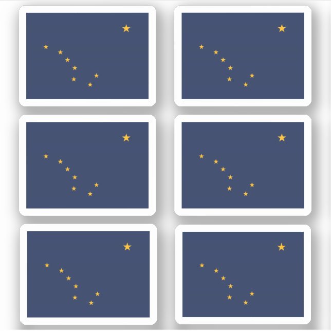 Sticker Drapeau de l'Alaska, drapeau de l'État américain (Devant)