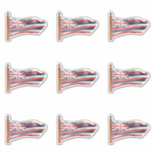 Sticker Drapeau de l'État d'Hawaï