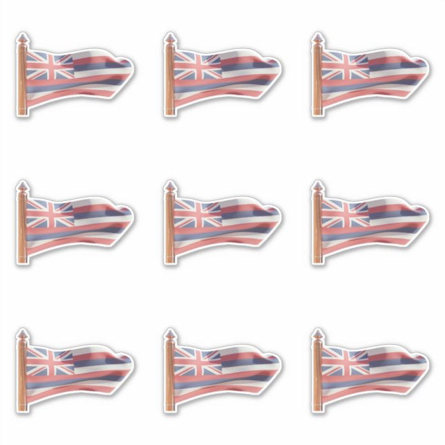 Sticker Drapeau de l'État d'Hawaï (Devant)