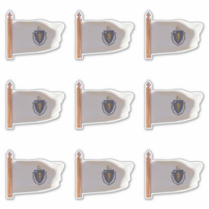 Sticker Drapeau de l'État du Massachusetts