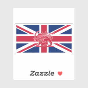 Sticker Drapeau de l'héritage britanno-iranien Lion et S