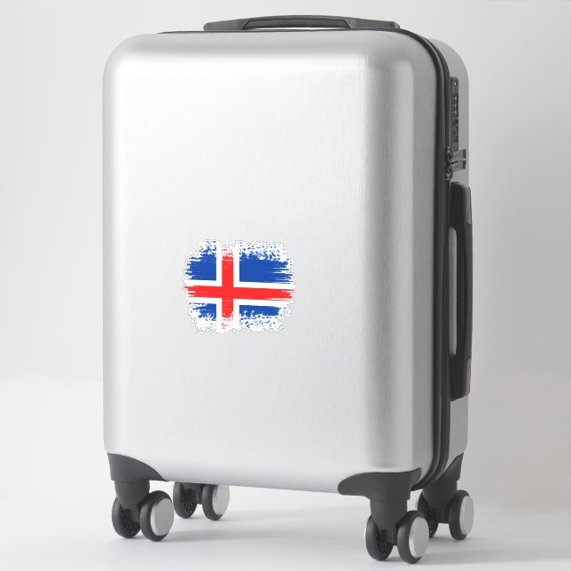 Sticker Drapeau de l'Islande (Sur valise)