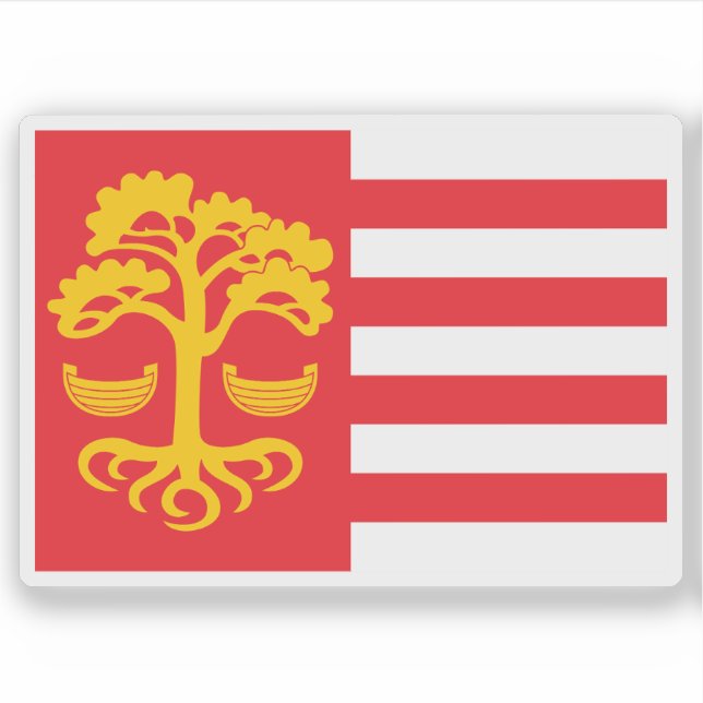 Sticker Drapeau de Loksa, Estonie (Devant)