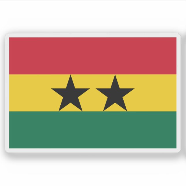 Sticker Drapeau de l'Union des États africains (Ghana, Gui (Devant)