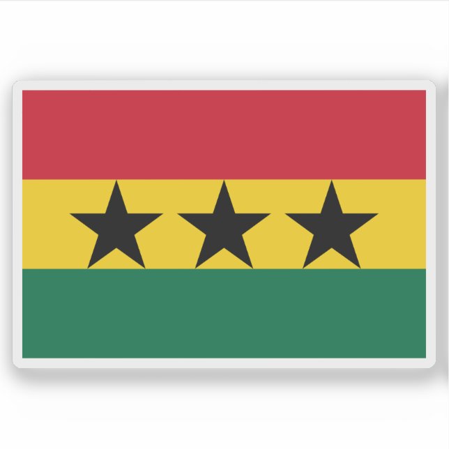 Sticker Drapeau de l'Union des États africains (Ghana, Gui (Devant)
