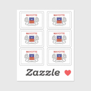 Sticker Drapeau de Mayotte Collection pack de 6