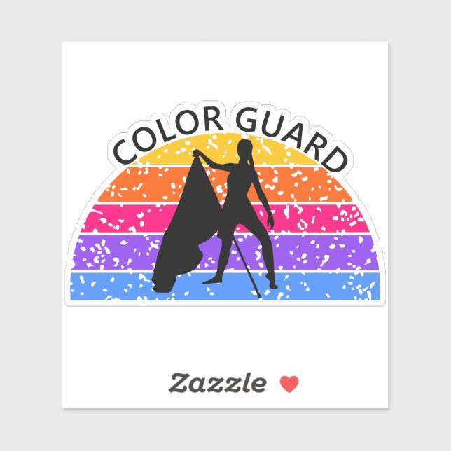 Sticker Drapeau de protection couleur détendu - Lumineux (Feuille)