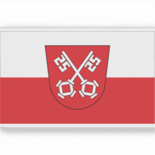 Sticker Drapeau de Ratisbonne, Allemagne