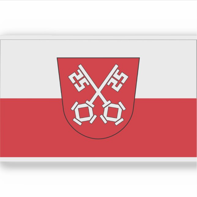 Sticker Drapeau de Ratisbonne, Allemagne (Devant)