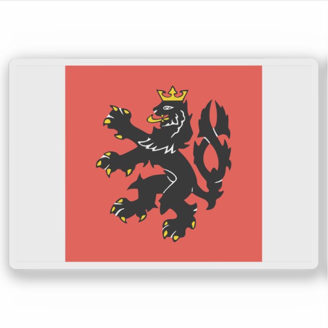 Sticker Drapeau de Rožnov pod Radhoštěm, République tchèqu (Devant)