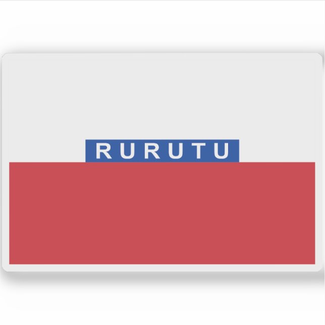 Sticker Drapeau de Rurutu (Devant)