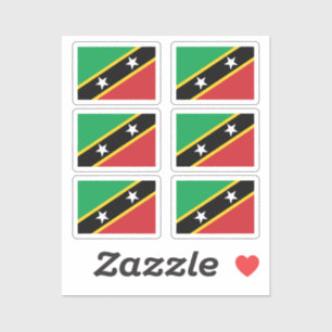 Sticker Drapeau de Saint Kitts & Nevis Collection pack de