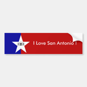 Sticker Drapeau de San Antonio City, U.S.A.