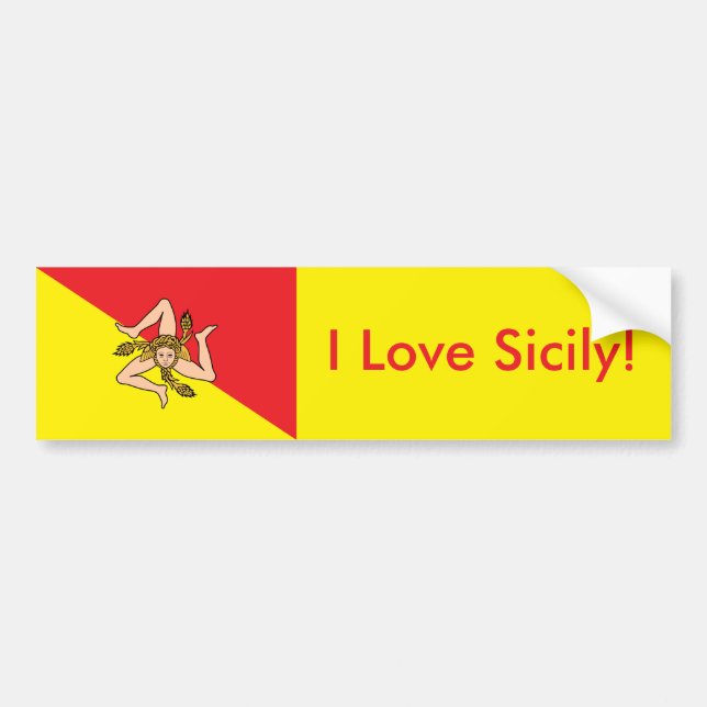 Sticker Drapeau de Sicile (Devant)