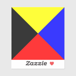Sticker Drapeau de signalisation maritime Zulu ICS