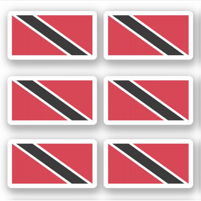 Sticker Drapeau de Trindadian et de Tobagonie (Trinbagonie (Devant)